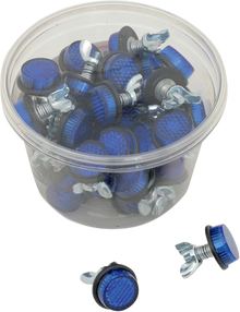 CHRIS PRODUCTS License Plate Reflectors - 40 Pack Tub - Blue CH40B