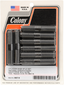 COLONY Cylinder Base Stud Set - '78-'84 Big Twin 8857-8
