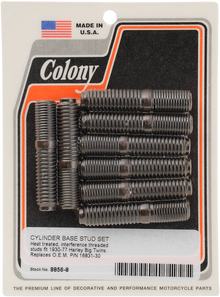 COLONY Cylinder Stud Set - '30-'77 Big Twin 8856-8