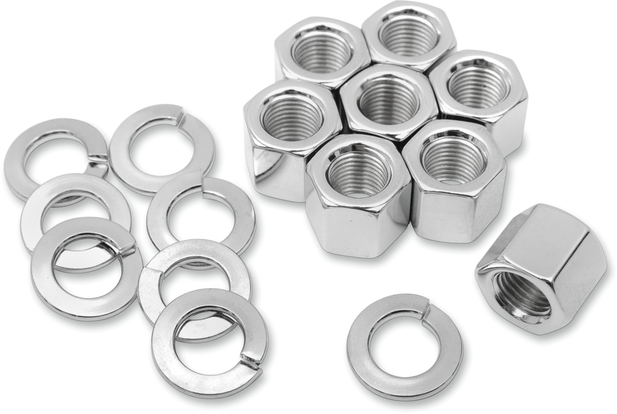 COLONY Hardware Kit - Cylinder Base Nuts - Chrome - '57-'85 Sportster 8106-16