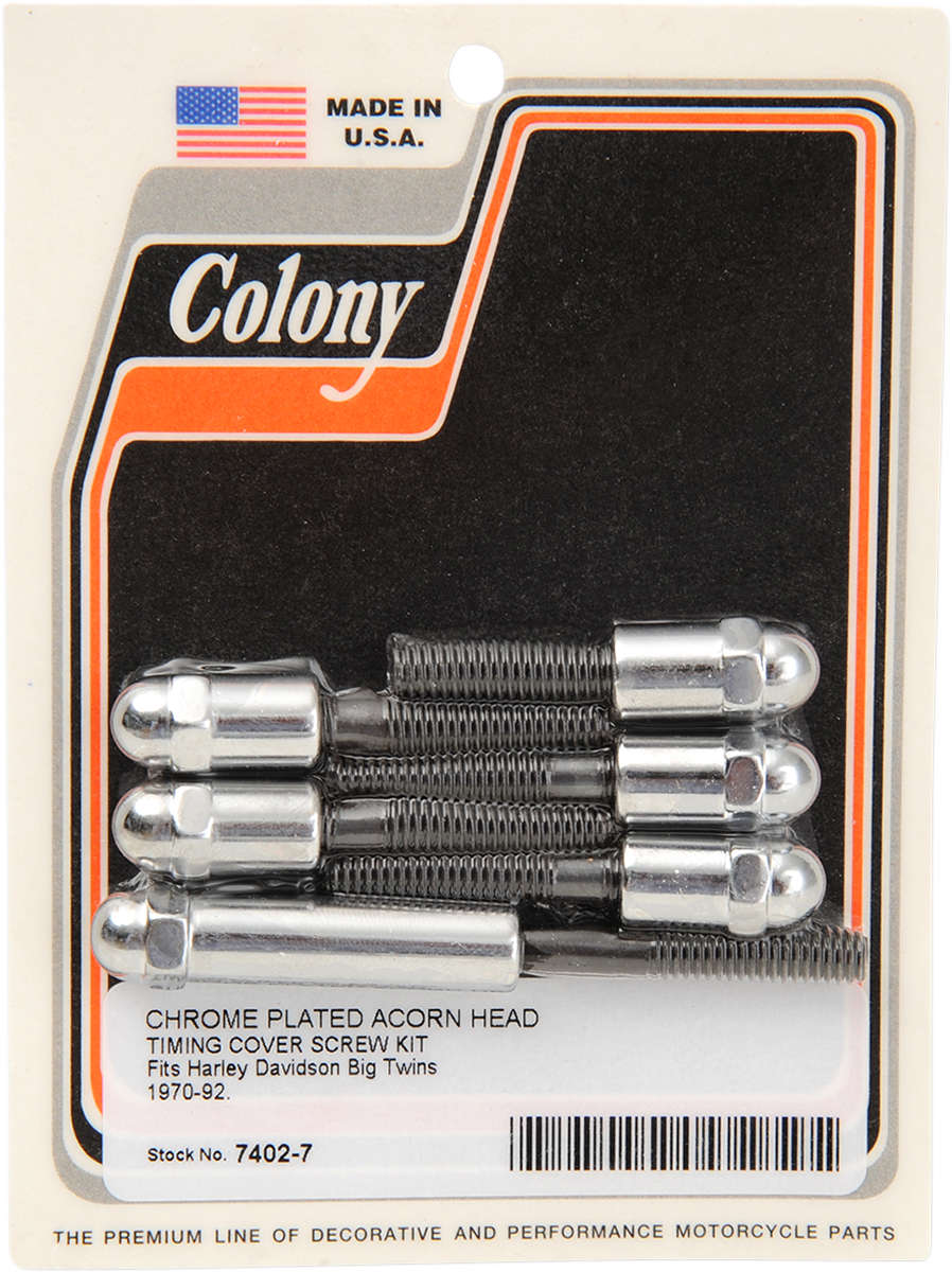 COLONY Acorn Screw Kit - Cam Cover - '70-'99 Big Twin 7402-7