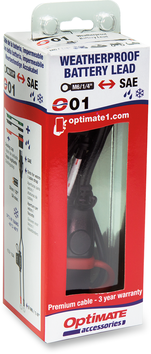 TECMATE Battery Lead with Ring Terminal - 12V - Fused O-01