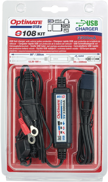 TECMATE USB-A Charger and Battery Monitor O-108KIT