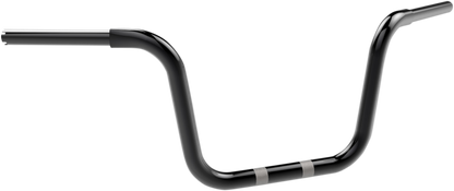 KHROME WERKS 1-1/4" Fat Center Bobber Ape Handlebar - 10" - Black 300450