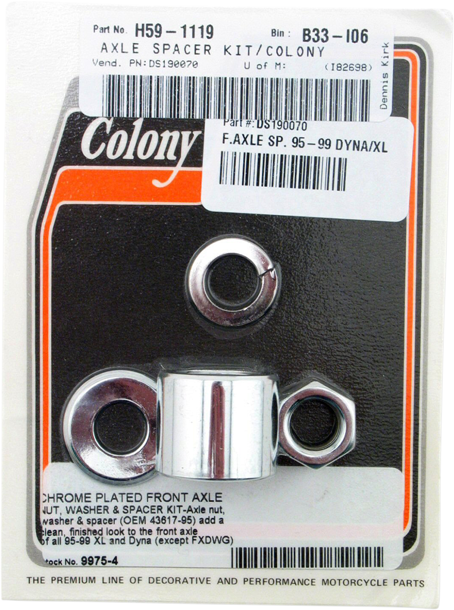COLONY Axle Spacer Kit - Front - '95-'99 Dyna/Sportster 9975-4