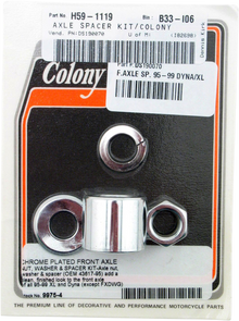 COLONY Axle Spacer Kit - Front - '95-'99 Dyna/Sportster 9975-4