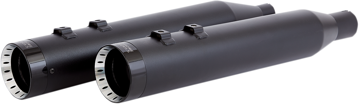 KHROME WERKS 4-1/2" HP-Plus® Slip-On Mufflers - Black with Turbine - Touring 202870