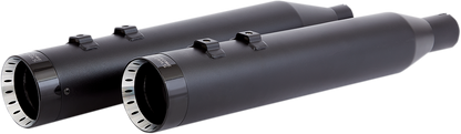KHROME WERKS 4-1/2" HP-Plus® Slip-On Mufflers - Black with Turbine - Touring 202870