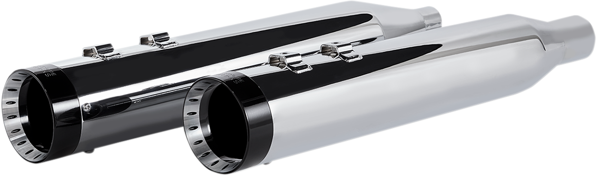 KHROME WERKS 4-1/2" HP-Plus® Slip-On Mufflers - Chrome with Turbine - Touring 202770