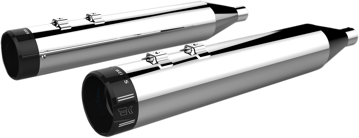 KHROME WERKS 4-1/2" HP-Plus® Slip-On Mufflers - Chrome with Klassic Tip 202775