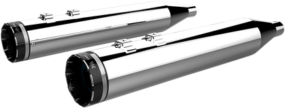 KHROME WERKS 4-1/2" HP-Plus® Slip-On Mufflers - Chrome with Tracer Tip 202790