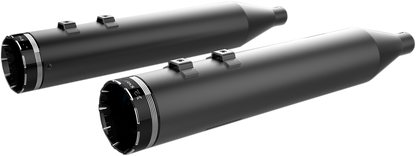 KHROME WERKS 4-1/2" HP-Plus® Slip-On Mufflers - Black with Tracer Tip 202840