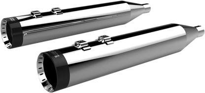 KHROME WERKS 4-1/2" HP-Plus® Slip-On Mufflers - Chrome with Turbine Tip 202795