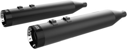KHROME WERKS 4-1/2" HP-Plus® Slip-On Mufflers - Black with Turbine Tip 202845