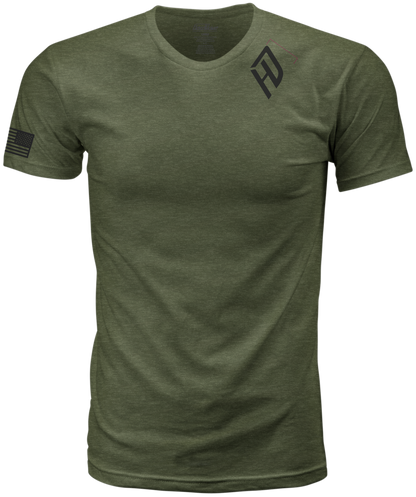 Harddrive Emblem Tee Olive Green/Black Xl
