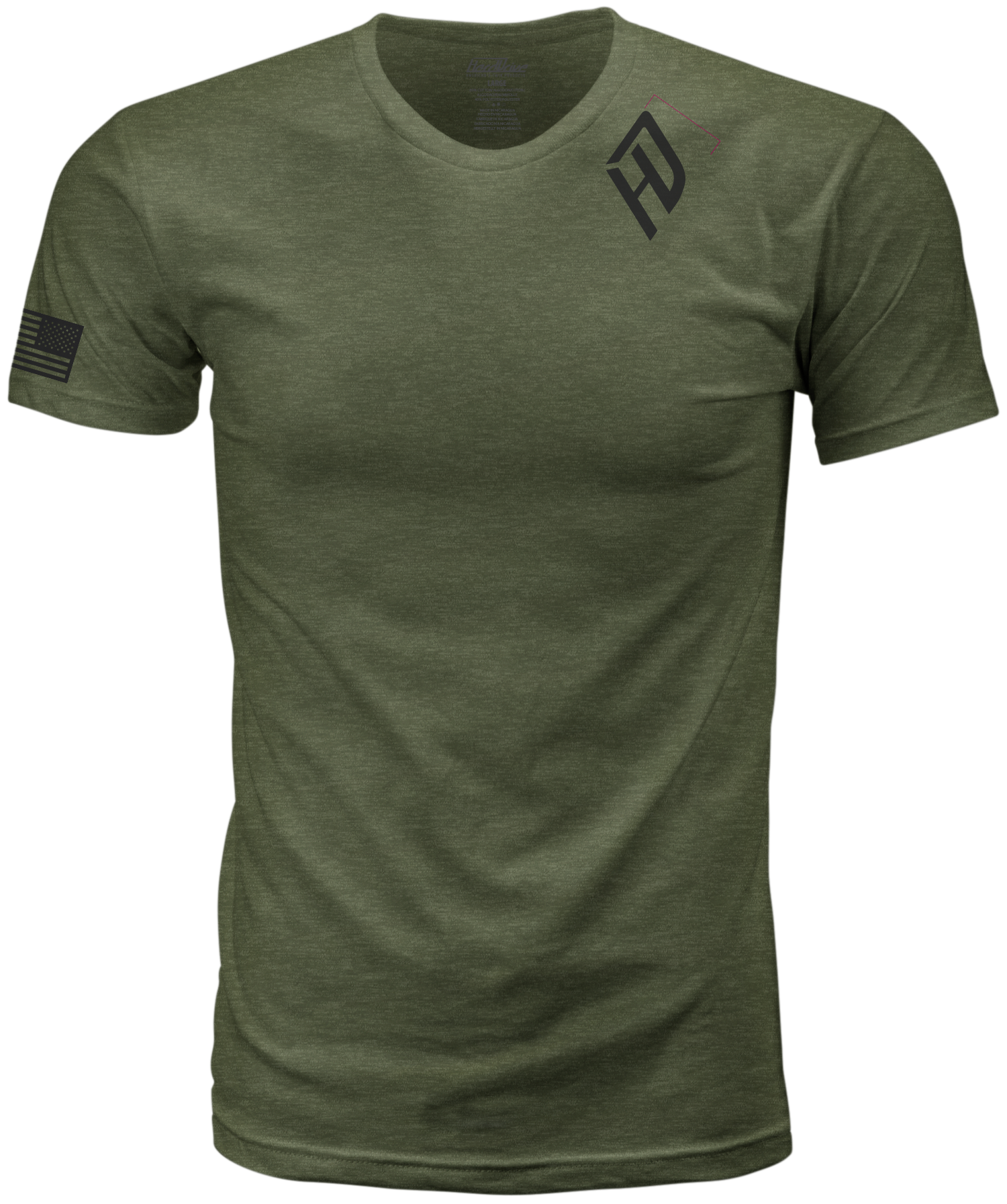 Harddrive Emblem Tee Olive Green/Black Lg