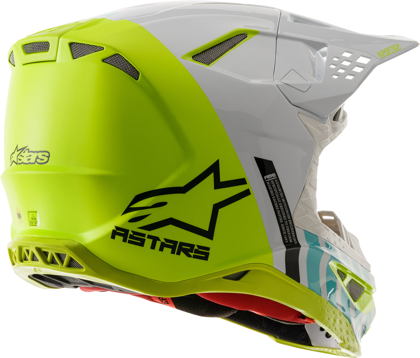 Sm8 Anaheim 2020 Le Helmet Lg Wht/Yllw Fluo/Turq Mg Lg