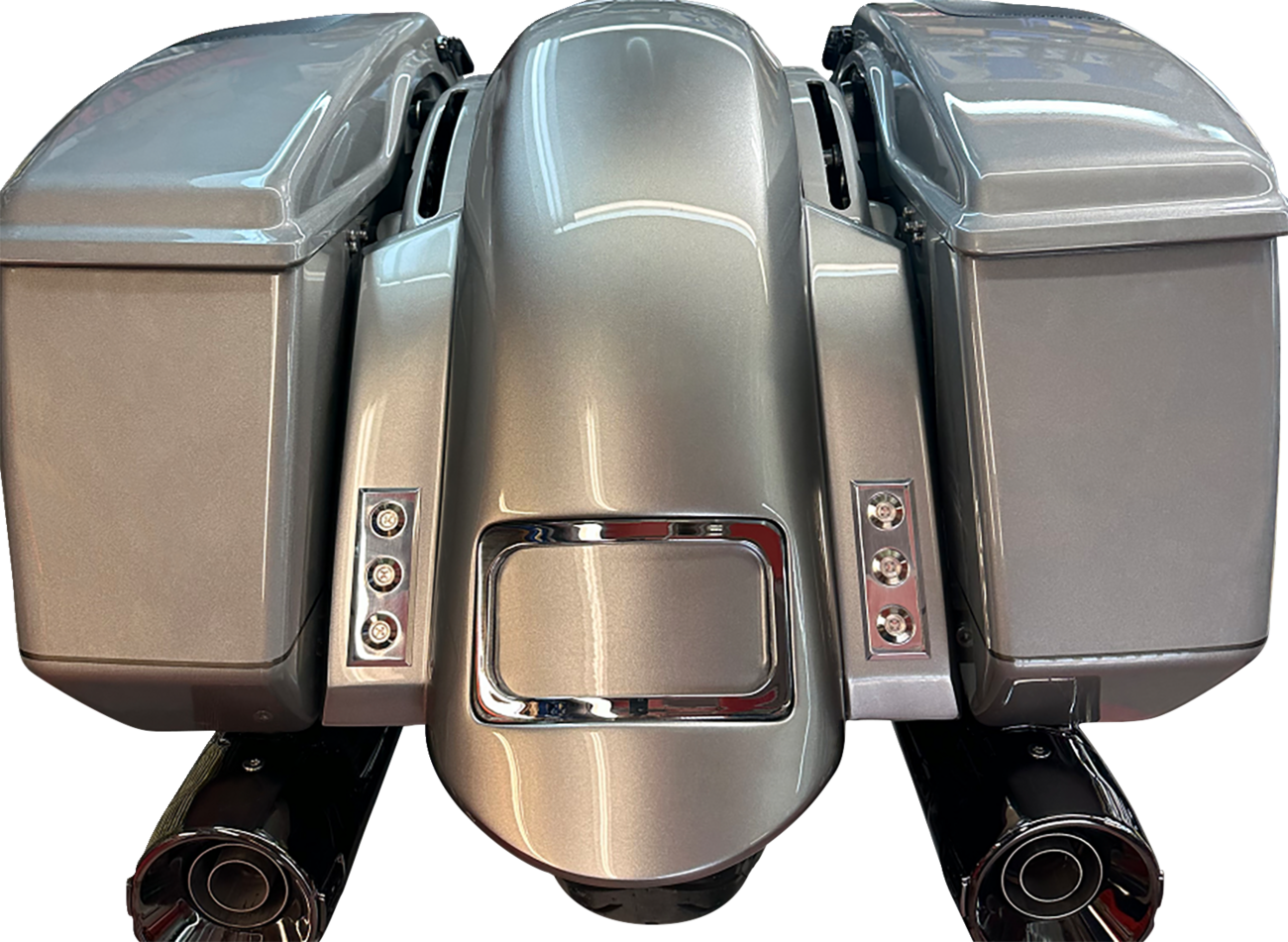 PAUL YAFFE BAGGER NATION Short Rear Fender - Sport - With Chrome Plate Frame - Thunder-pod Taillight RF-SSTH P-R-C