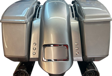 PAUL YAFFE BAGGER NATION Short Rear Fender - Sport - With Chrome Plate Frame - 3 Sets of Thunder Bolts RF-SS-3-THNDR-BLT-C