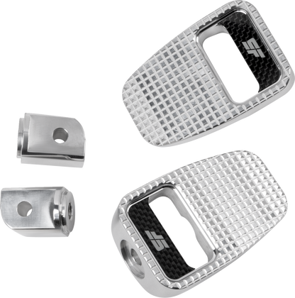 SLYFOX Foot Pegs - Silver Polished - Rear SF-904-02-2