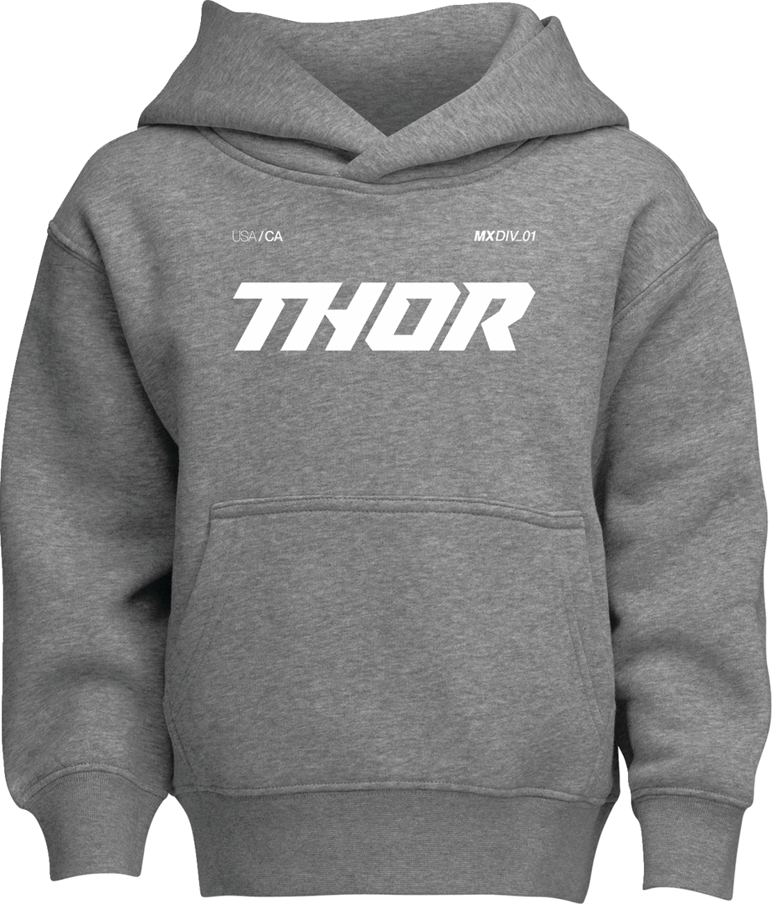 THOR Youth Brave Pullover Hoodie - Heather Gray - XL 3052-0713