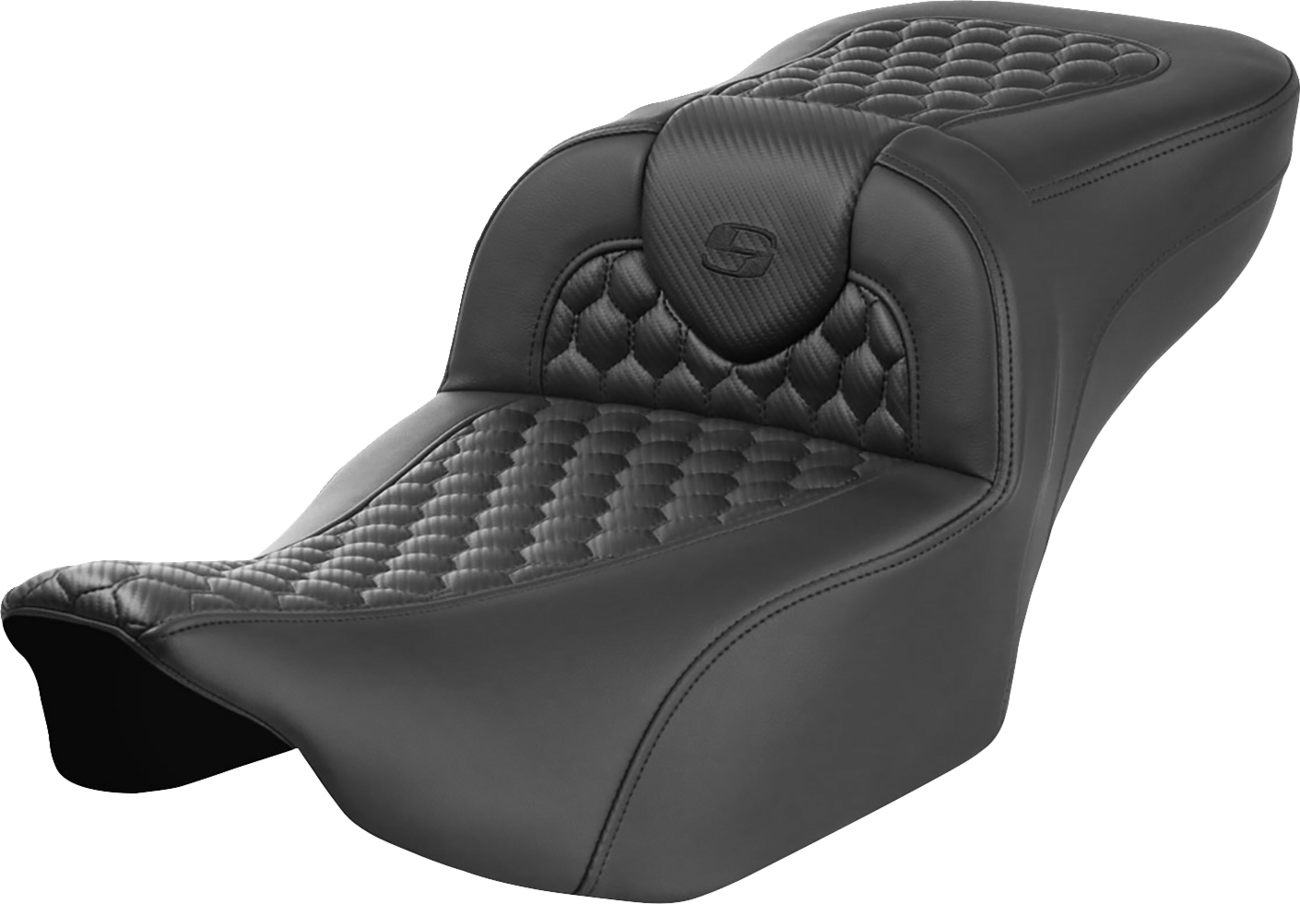 SADDLEMEN Roadsofa™ Extended Reach Seat - without Backrest - Honeycomb - FLTR/FLHX '23-'24 823-07-19000