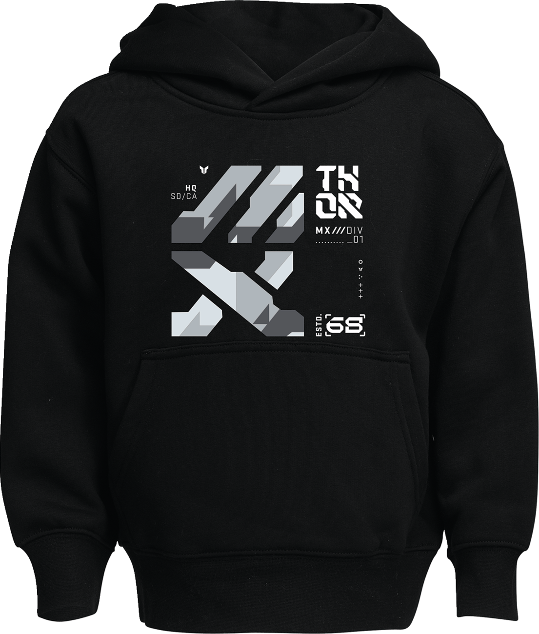 THOR Youth Forge Pullover Hoodie - Black - Large 3052-0708