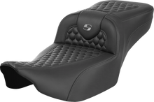 SADDLEMEN Roadsofa™ Extended Reach Seat - without Backrest - Honeycomb - Dark Gray Stitch - FLTR/FLHX '23-'24 823-07-19002