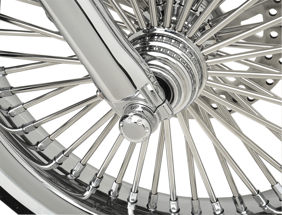 COVINGTONS Axle Covers - Front - Dimpled - Chrome - Pair - '08-'23 C0010-C