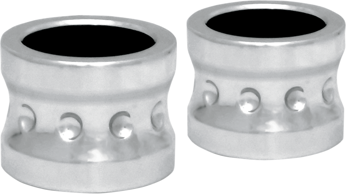 COVINGTONS Axle Spacers - Dimpled - Chrome - Non-ABS - Pair C0013-C