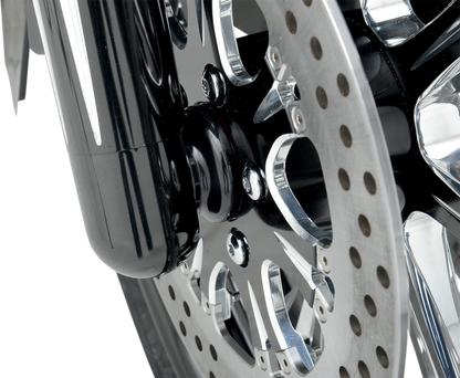 COVINGTONS Axle Spacers - Dimpled - Black - Non-ABS - Pair C0013-B