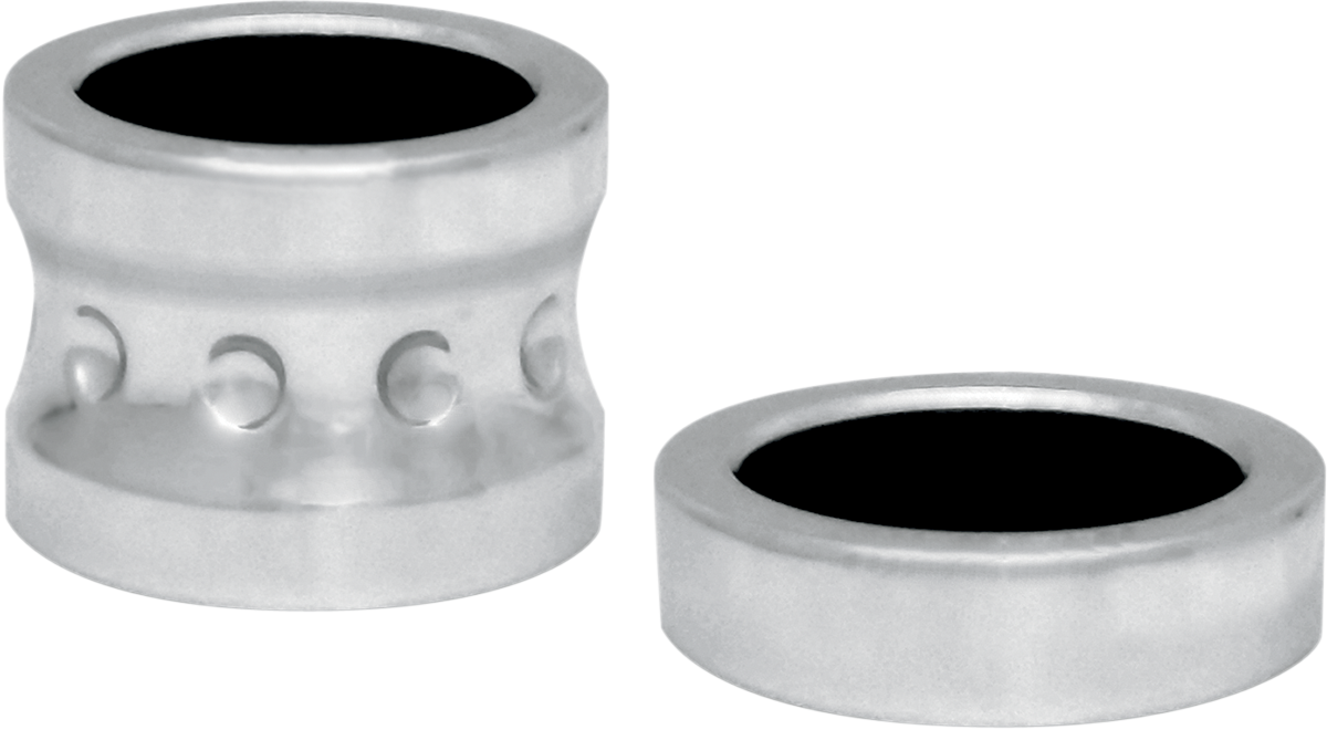 COVINGTONS Axle Spacers - Dimpled - Chrome - with ABS - Pair C0015-C