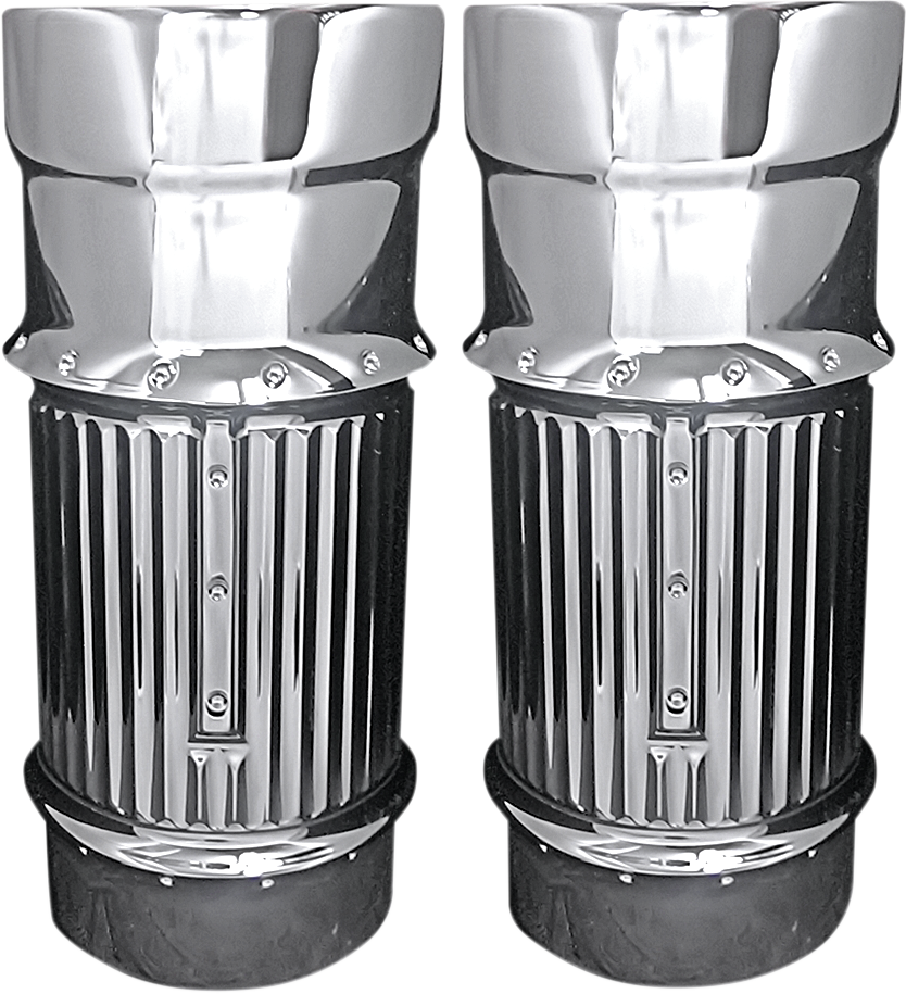 COVINGTONS Fork Leg Bells - Chrome - Dimpled C1114-C