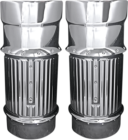 COVINGTONS Fork Leg Bells - Chrome - Dimpled C1114-C