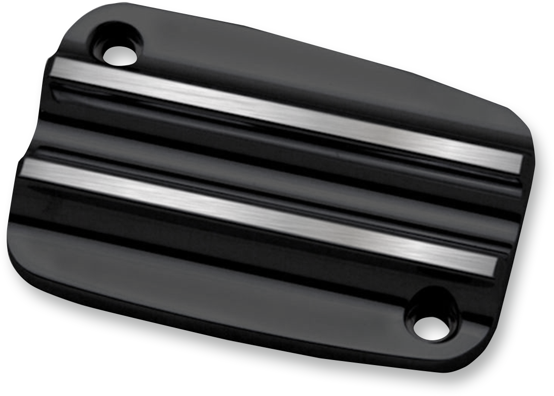 COVINGTONS Master Cylinder Cover - Clutch - Finned - Black C1177-B