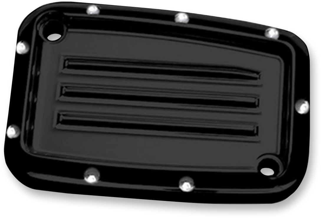 COVINGTONS Master Cylinder Cover - Clutch - Dimpled - Black C1178-B