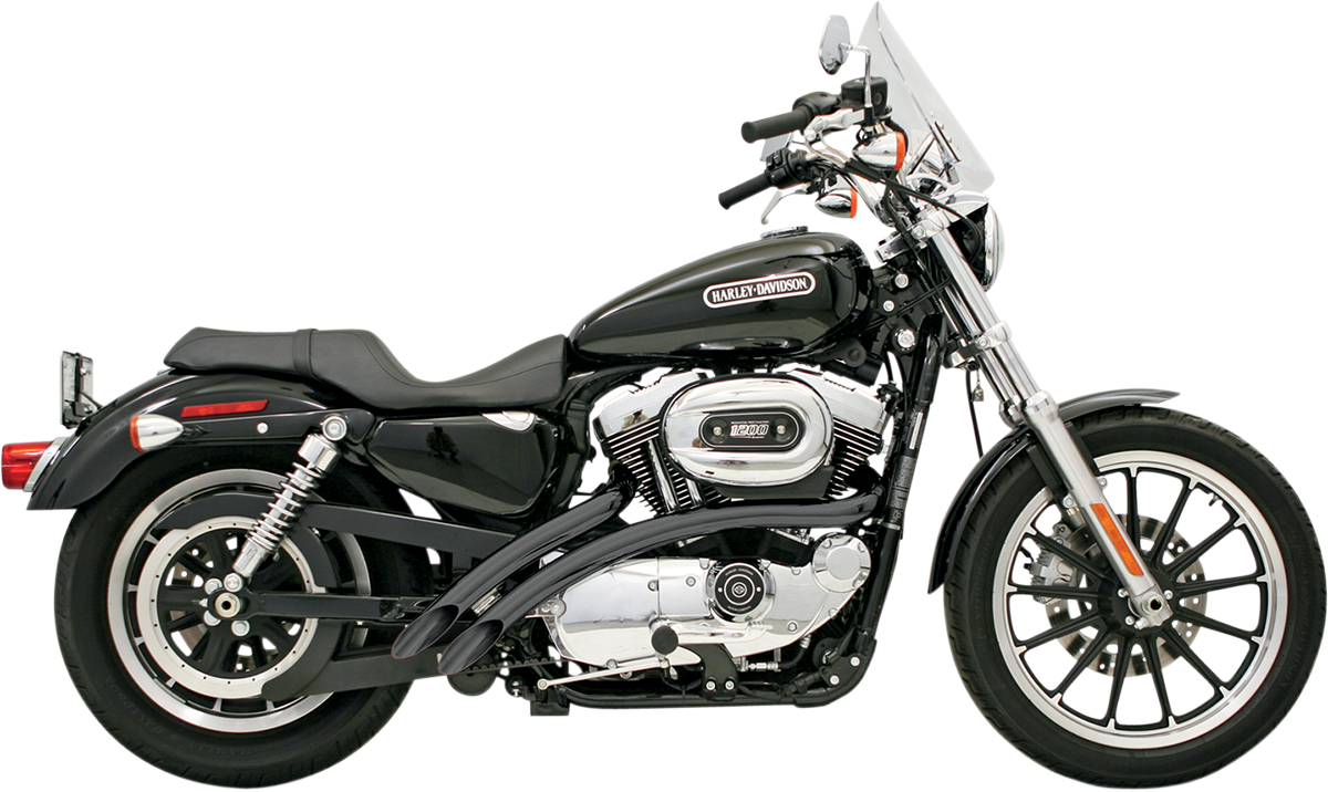 BASSANI XHAUST Radial Sweepers Exhaust System - Black - '86-'03 XL XL-FF12B