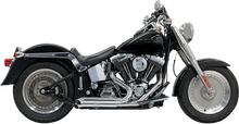 BASSANI XHAUST Pro Street Exhaust - Chrome - Turn Out - '86-'17 Softail 1S24D