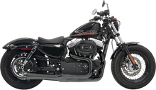 BASSANI XHAUST Mega Power Exhaust - Black - Short - '04-'13 XL with Mid/Forward Controls 1X22RB