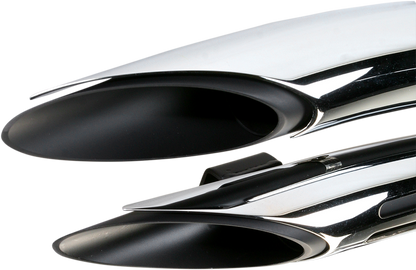 BASSANI XHAUST Sweeper Exhaust - Black/Chrome 1SD2F