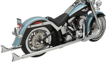 BASSANI XHAUST True Duals Exhaust System with Fishtail Mufflers - 36" - Softail 1S46E-36