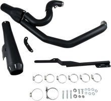BASSANI XHAUST 2:1 Exhaust - Black - Megaphone - Short - '91-'05 FXD 13322R