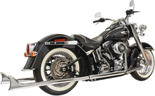 BASSANI XHAUST True Duals Exhaust System with Fishtail Mufflers - 39" - Softail 1S26E-39