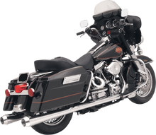 BASSANI XHAUST Megaphone Mufflers - Chr/Pol - Tapered - Standard Baffle FLH-517