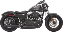 BASSANI XHAUST Firepower Series Slip-On Mufflers - Black - Slash-Cut - Sportster 1X27SBB