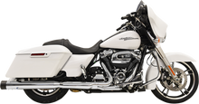 BASSANI XHAUST DNT Straight Can Mufflers for FL - Chrome/Black 1F72DNT5