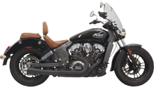 BASSANI XHAUST 2:1 Exhaust - Black - Short - Scout 8S12JB
