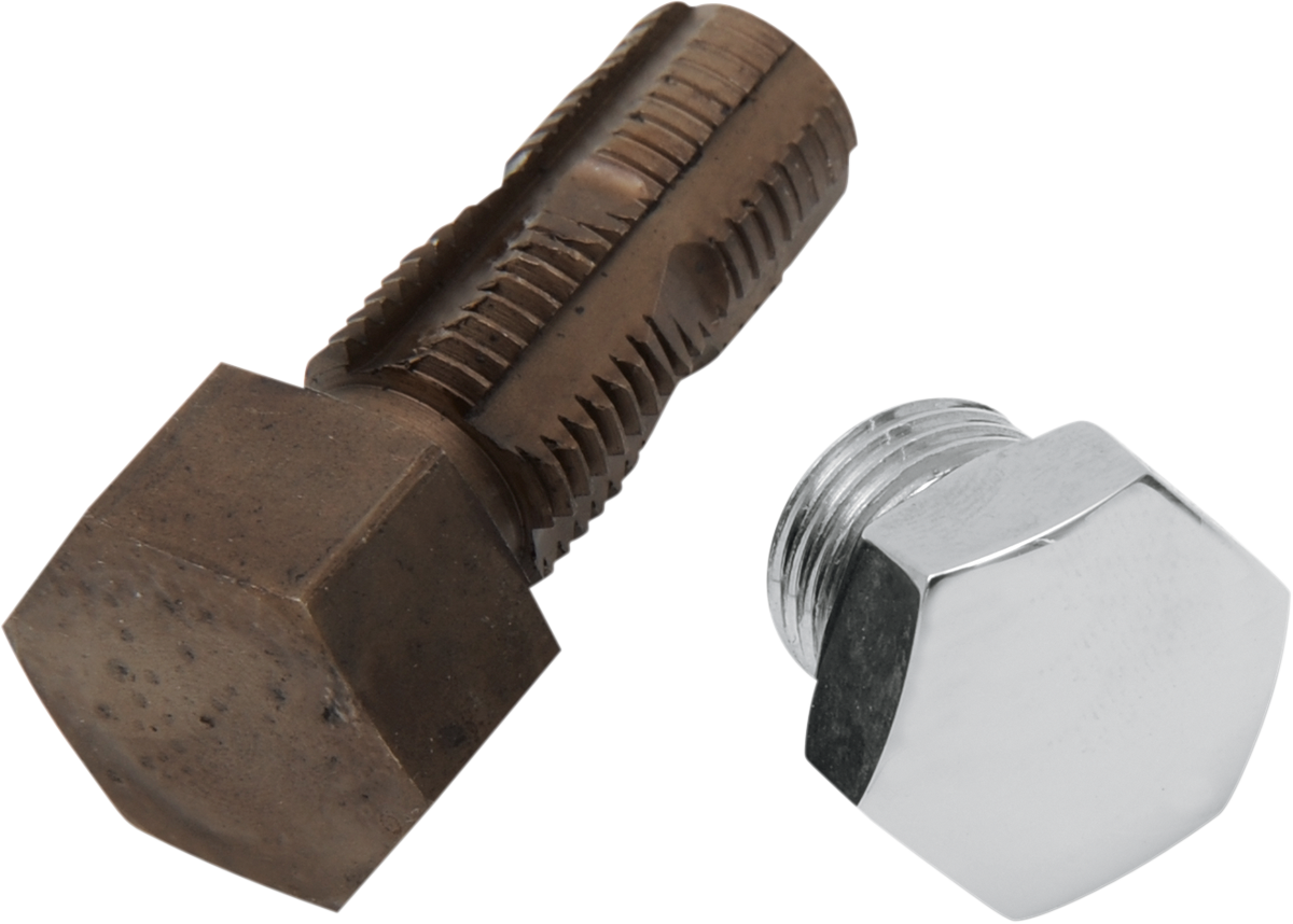 COLONY Drain Plug - Oil Tank with Tap - Oversized - Chrome 7502-2