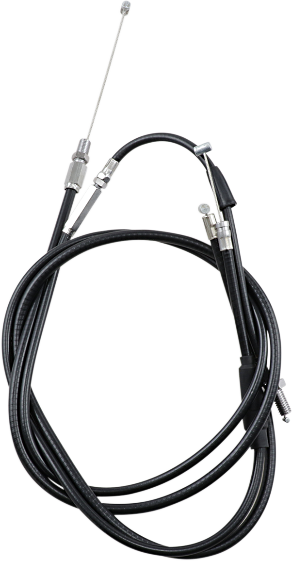 RACE SHOP INC. Black Vinyl Extended Throttle Cable - +8" - Yamaha TC-5