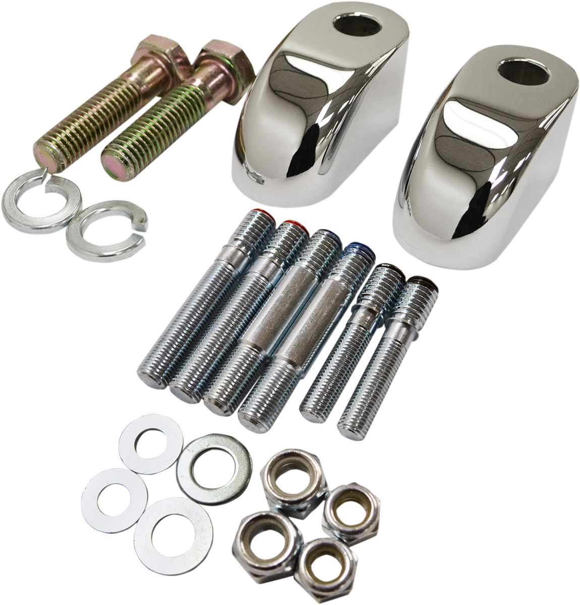 BARON Handlebar Riser Adapter/Extensions - Pullback - 1" - Chrome BA-7416-01